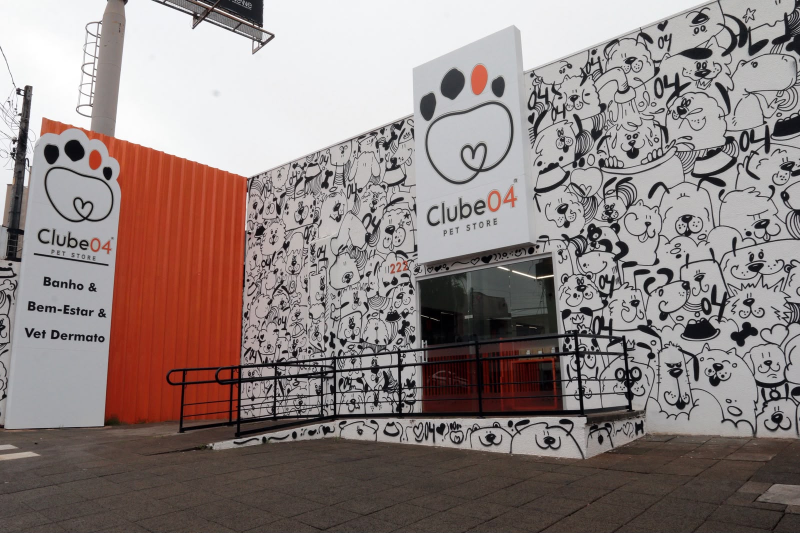 Fachada do pet shop Clube04 em São José do Rio Preto